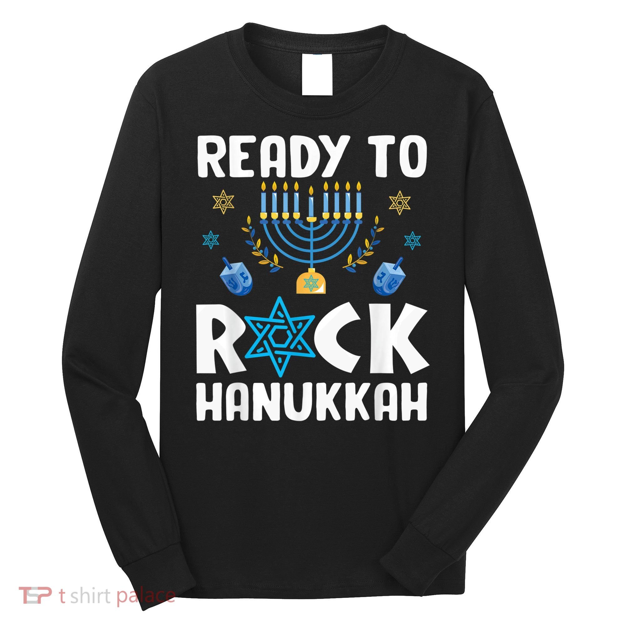 Ready To Rock Hanukkah Pajamas Chanukah Long Sleeve Shirt