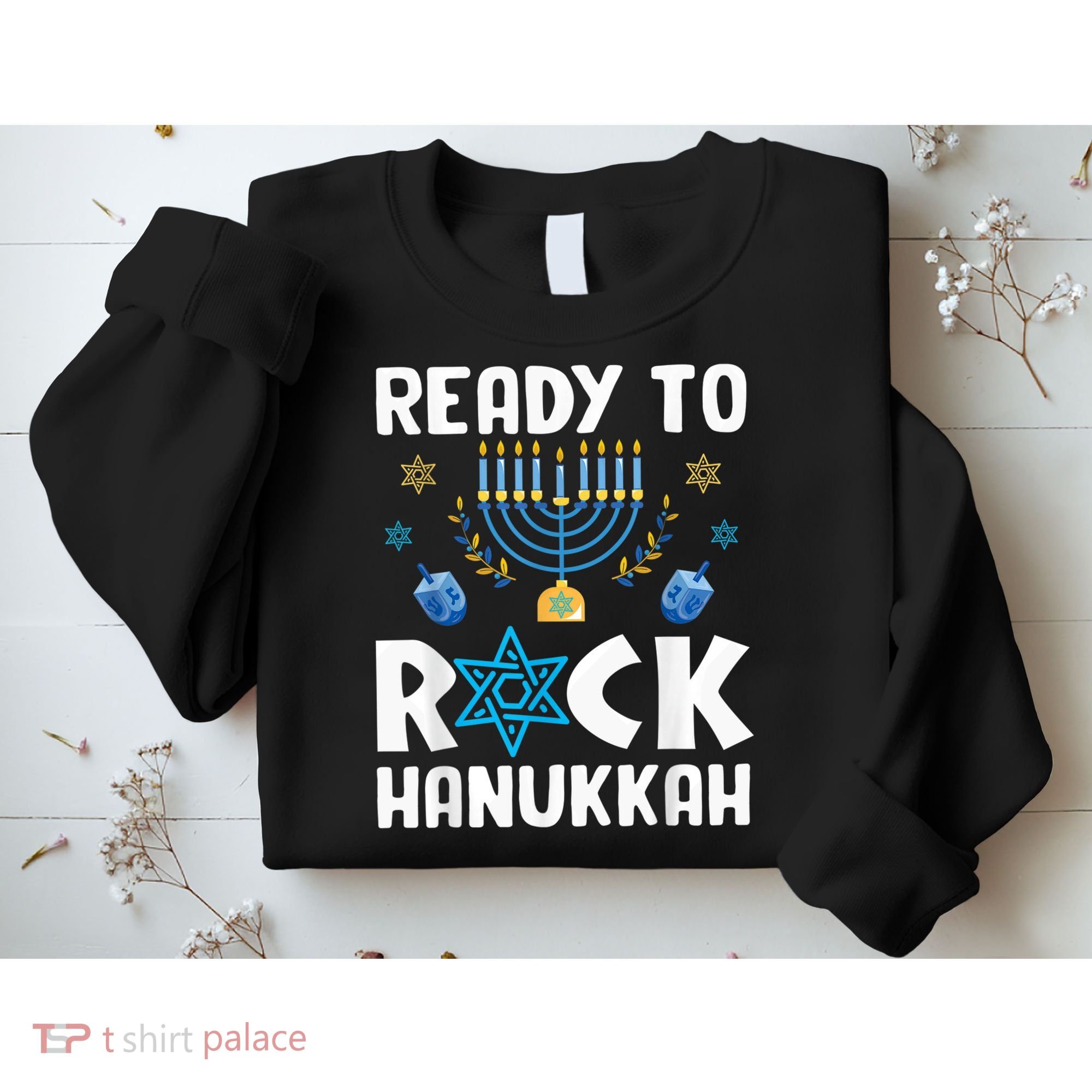 Ready To Rock Hanukkah Pajamas Chanukah Sweatshirt