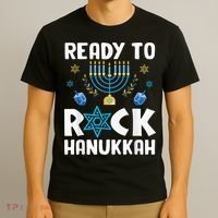 Ready To Rock Hanukkah Pajamas Chanukah T-Shirt thumb 3