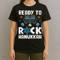 Ready To Rock Hanukkah Pajamas Chanukah T-Shirt thumb 4
