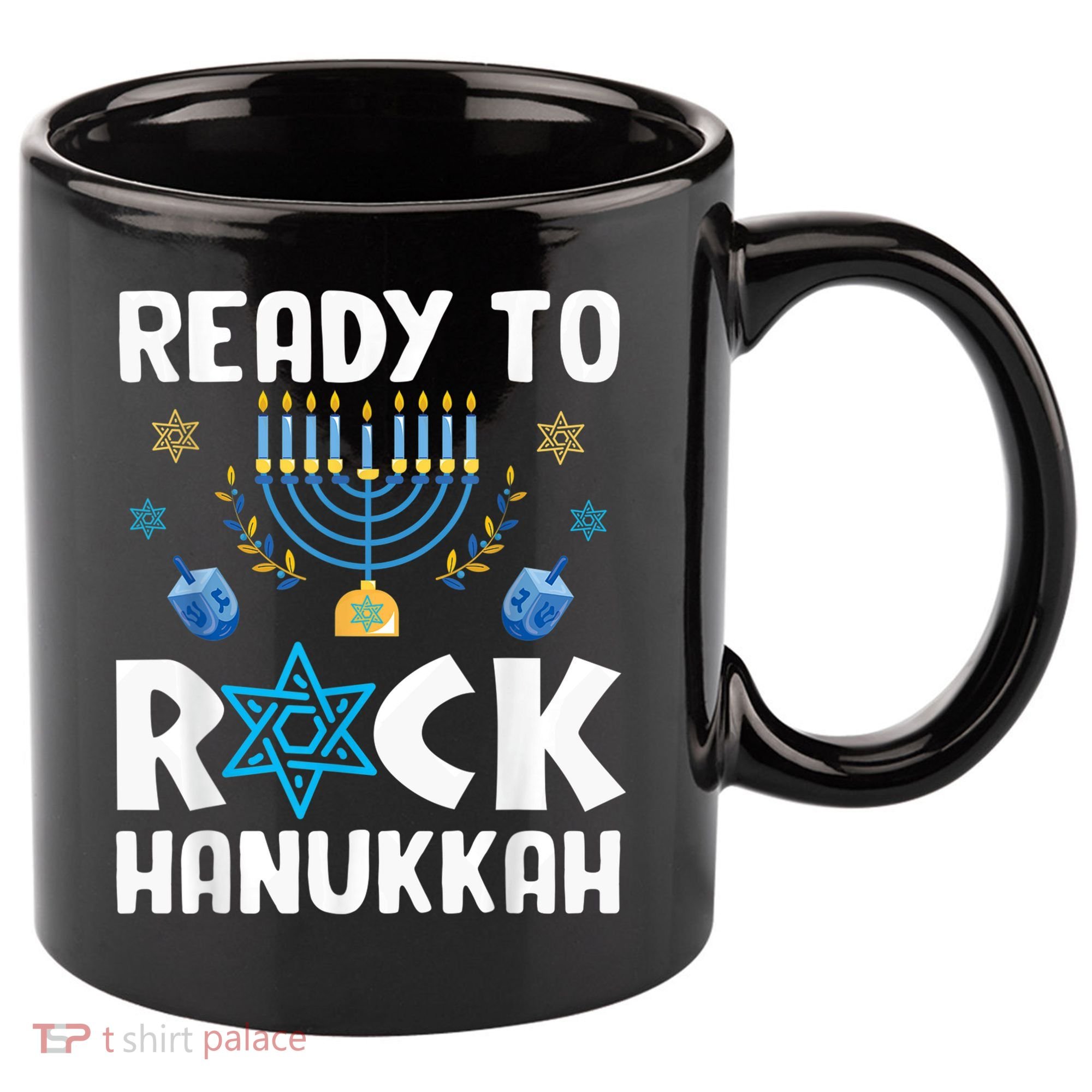 Ready To Rock Hanukkah Pajamas Chanukah 11oz C Handle Ceramic Mug