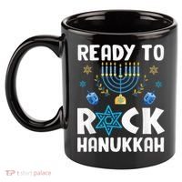 Ready To Rock Hanukkah Pajamas Chanukah 11oz C Handle Ceramic Mug thumb 2
