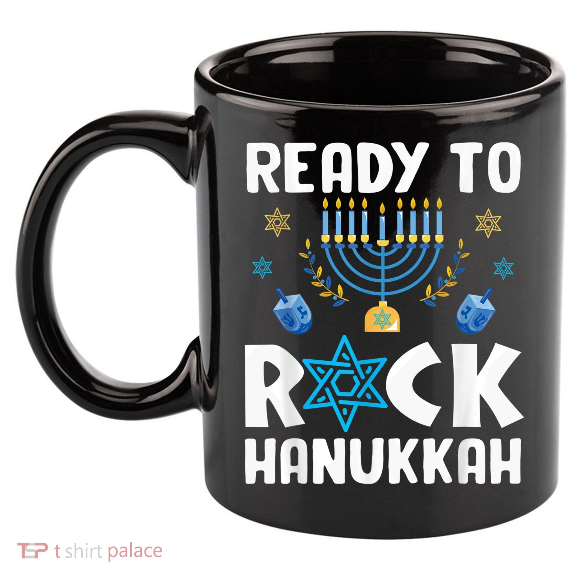 Ready To Rock Hanukkah Pajamas Chanukah 11oz C Handle Ceramic Mug