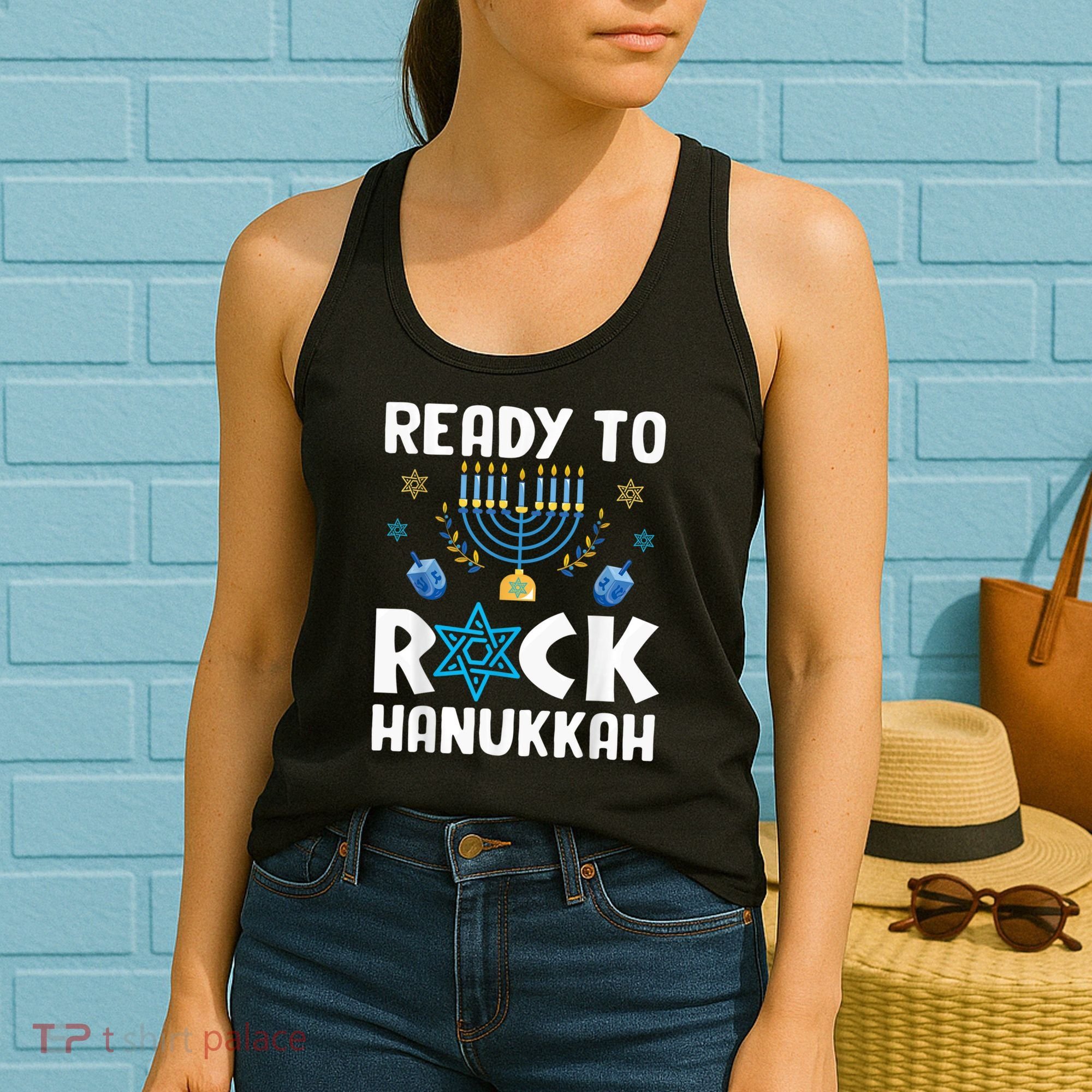 Ready To Rock Hanukkah Pajamas Chanukah Women's Tank Top