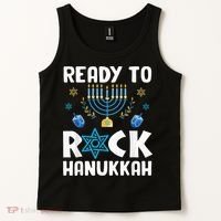 Ready To Rock Hanukkah Pajamas Chanukah Tank Top thumb 2