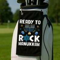 Ready To Rock Hanukkah Pajamas Chanukah Golf Towel thumb 2