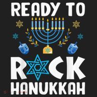 Ready To Rock Hanukkah Pajamas Chanukah Golf Towel thumb 3