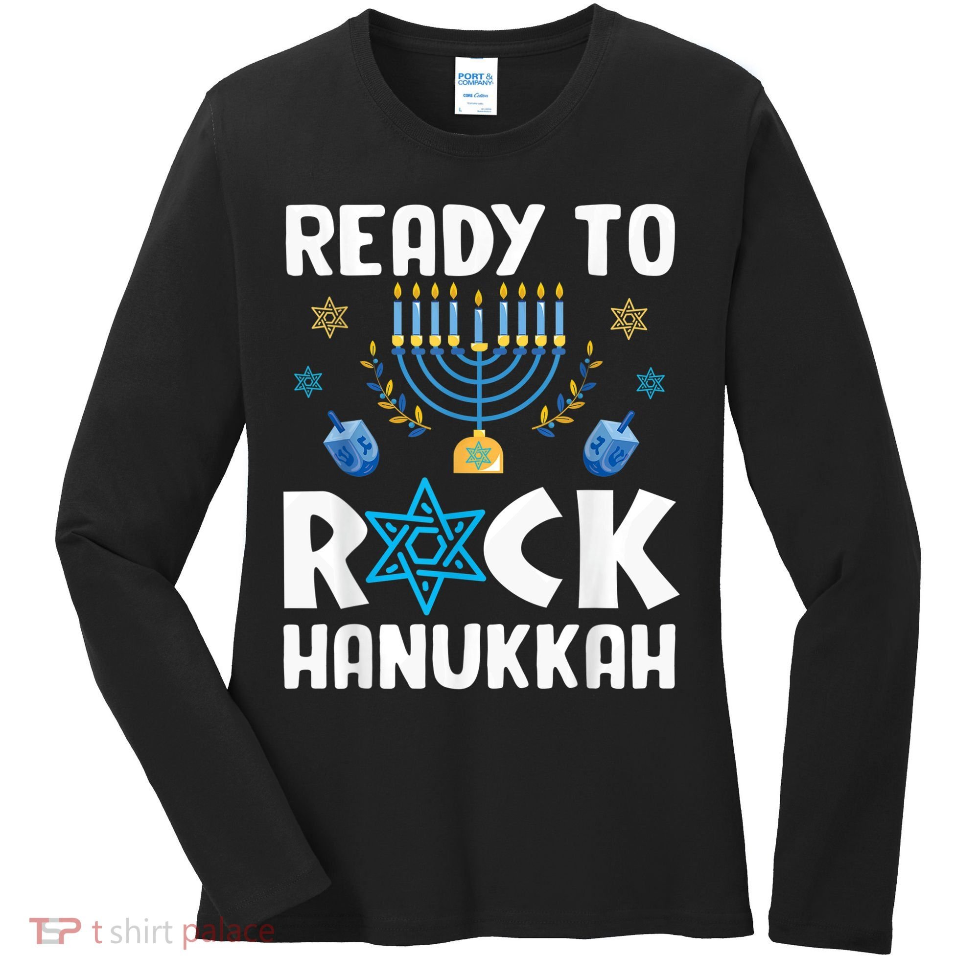 Ready To Rock Hanukkah Pajamas Chanukah Women's Long Sleeve Shirt