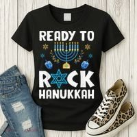Ready To Rock Hanukkah Pajamas Chanukah Women's T-Shirt thumb 3
