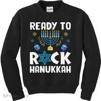 Ready To Rock Hanukkah Pajamas Chanukah Kids Sweatshirt thumb 0