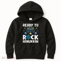 Ready To Rock Hanukkah Pajamas Chanukah Kids Hoodie thumb 0