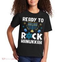 Ready To Rock Hanukkah Pajamas Chanukah Kids T-Shirt thumb 2