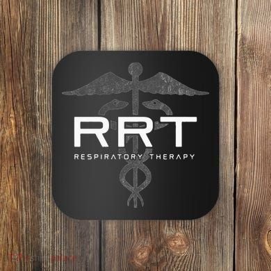 Respiratory Therapy RRT Front Back Respiratory Care Coaster