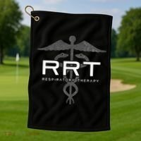 Respiratory Therapy RRT Front Back Respiratory Care Golf Towel thumb 1
