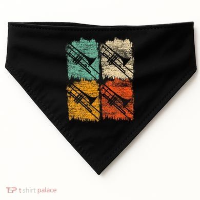 Retro Trombone USA-Made Doggie Bandana