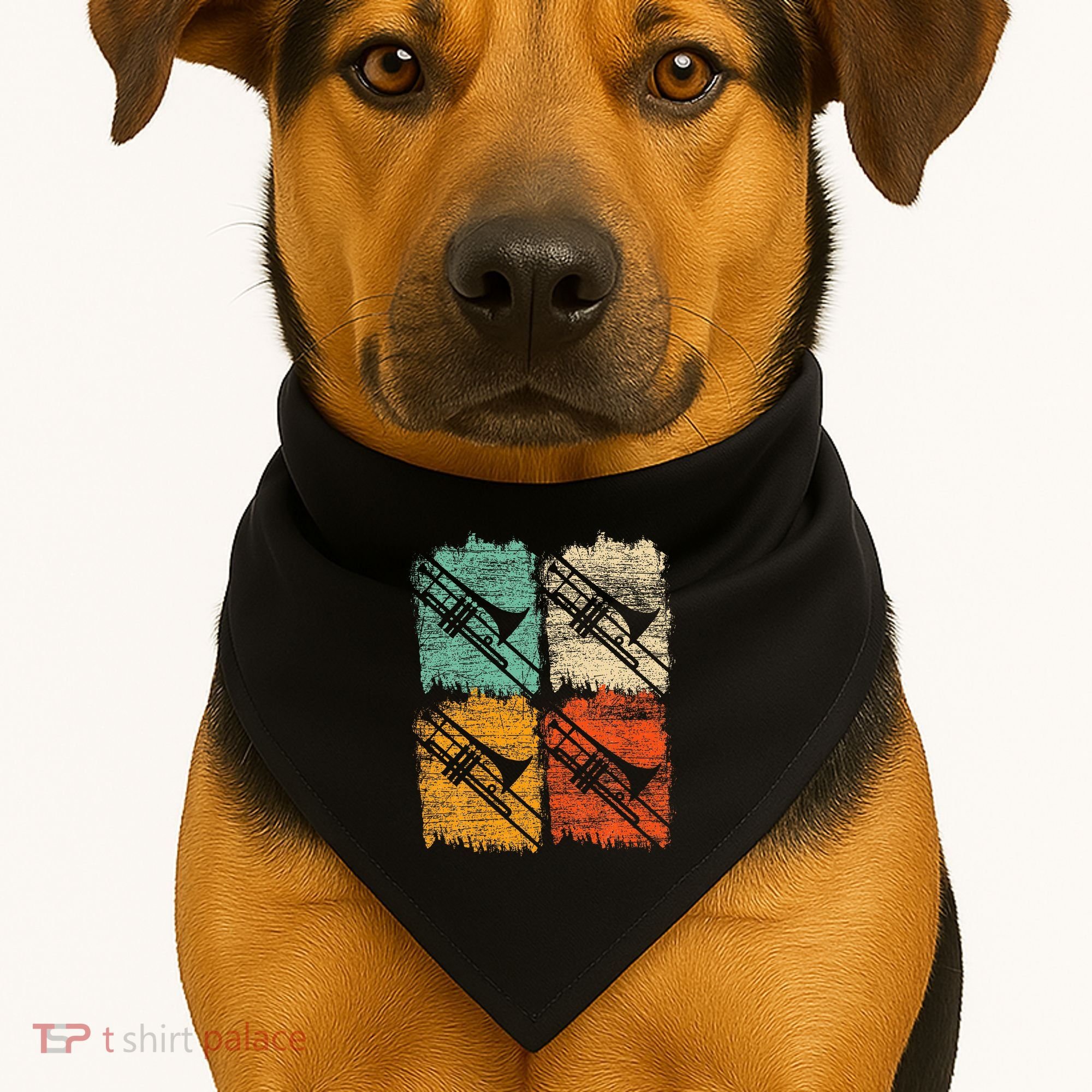 Retro Trombone USA-Made Doggie Bandana