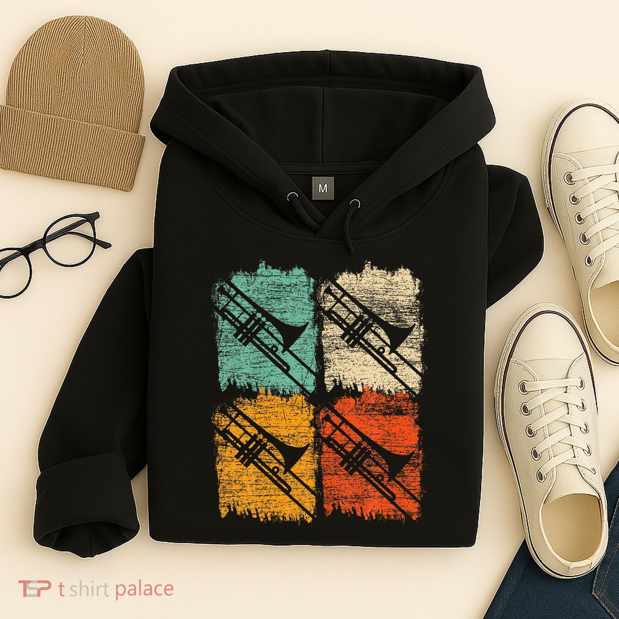 Retro Trombone Hoodie