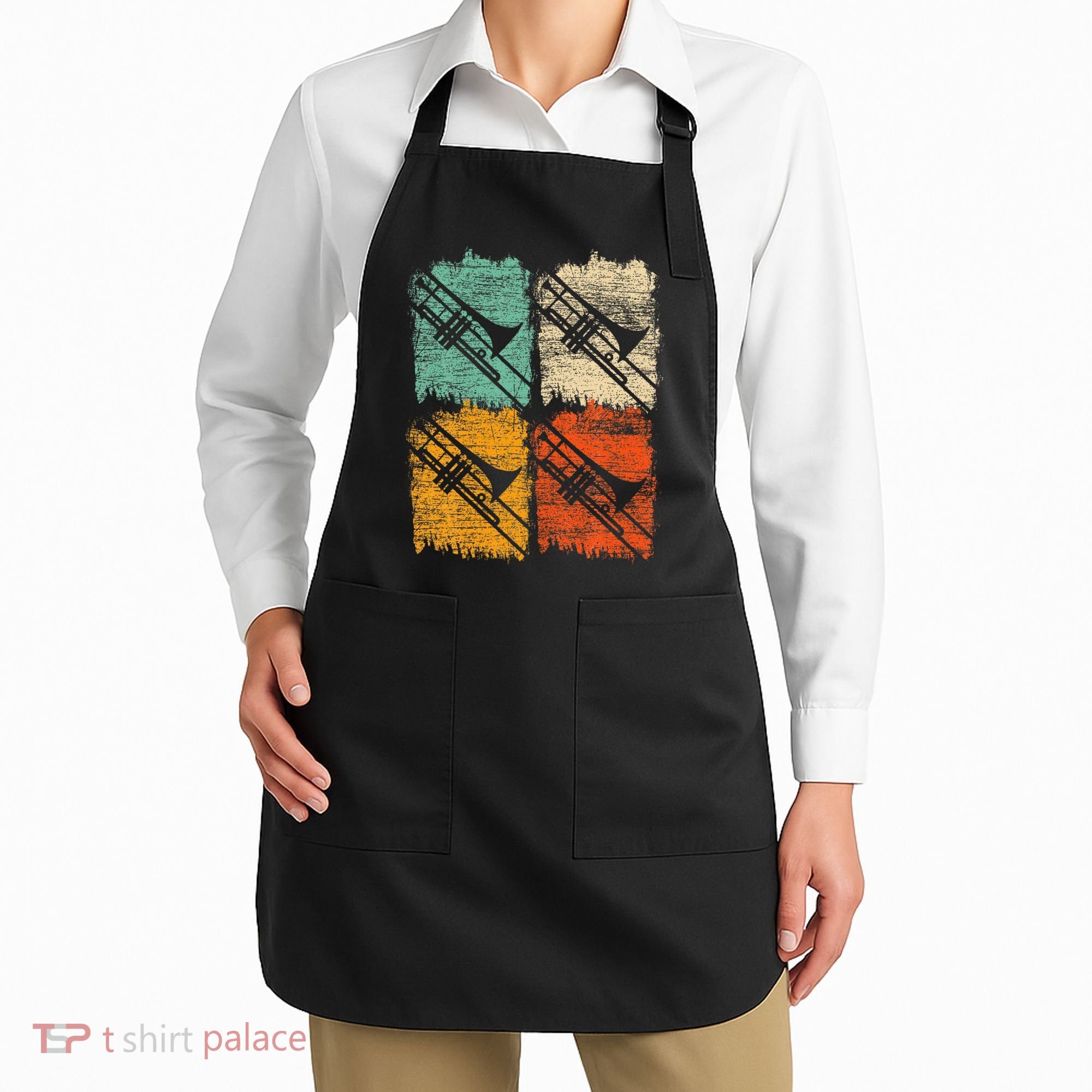 Retro Trombone Apron