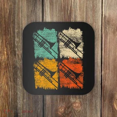 Retro Trombone Coaster