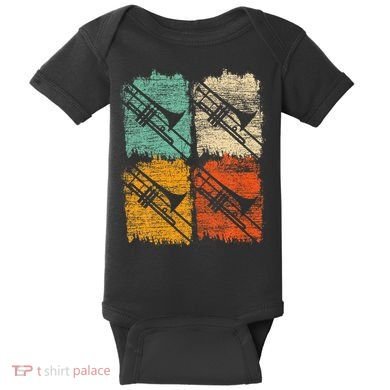 Retro Trombone Baby Bodysuit