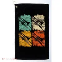 Retro Trombone Golf Towel thumb 0
