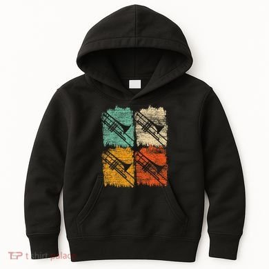 Retro Trombone Kids Hoodie