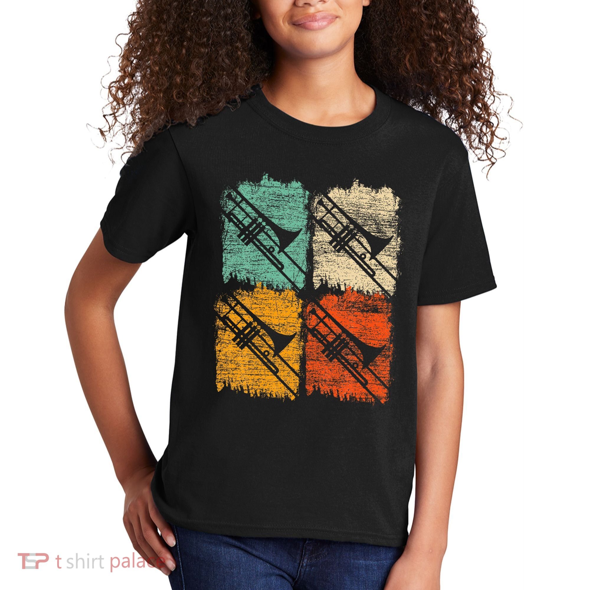 Retro Trombone Kids T-Shirt