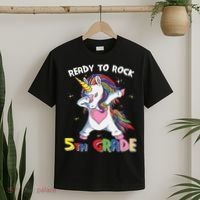 Ready To Rock 5th Grade Unicorn Graphic Plus Size Shirt For Teacher Kids T-Shirt thumb 2