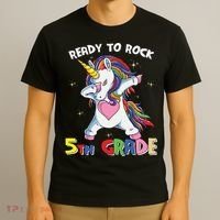Ready To Rock 5th Grade Unicorn Graphic Plus Size Shirt For Teacher Kids T-Shirt thumb 3