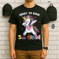 Ready To Rock 5th Grade Unicorn Graphic Plus Size Shirt For Teacher Kids T-Shirt thumb 6