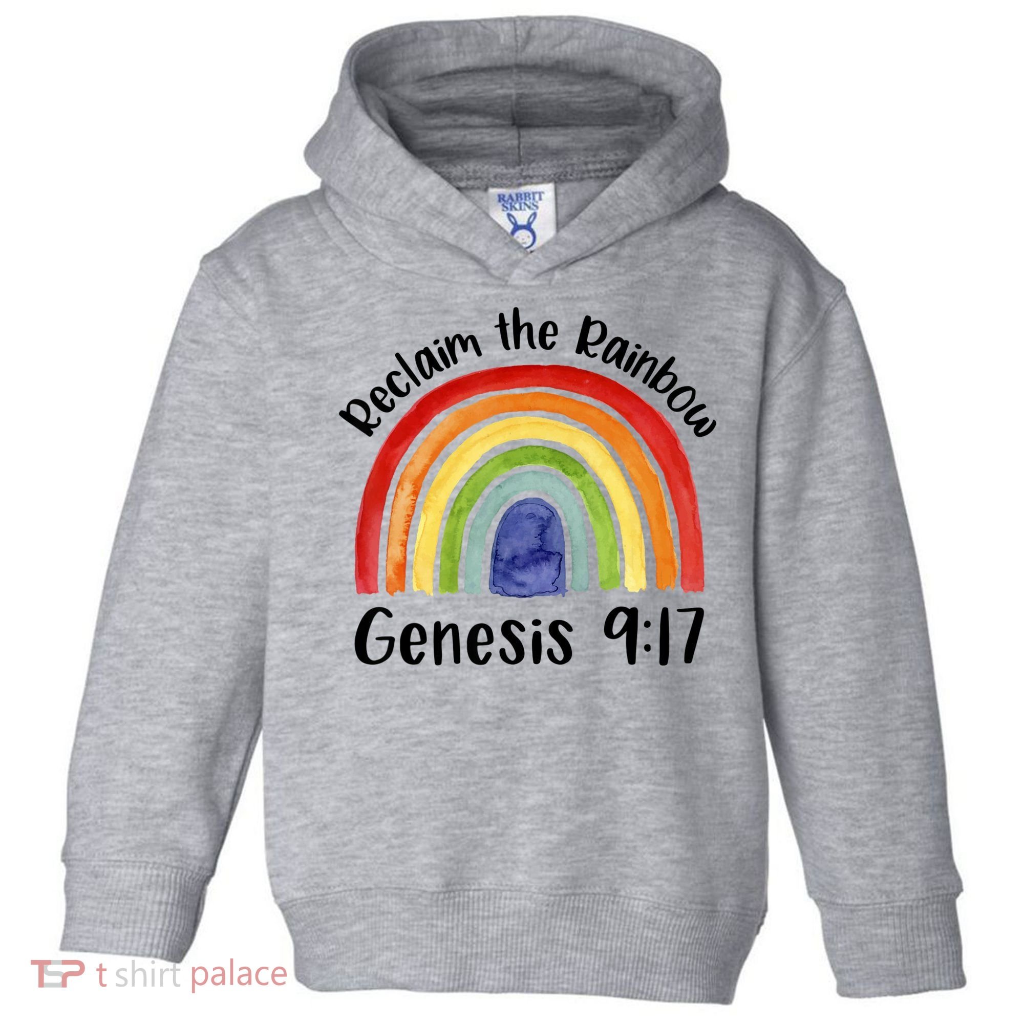Reclaim The Rainbow Jesus Lover Christian Proverb Toddler Hoodie