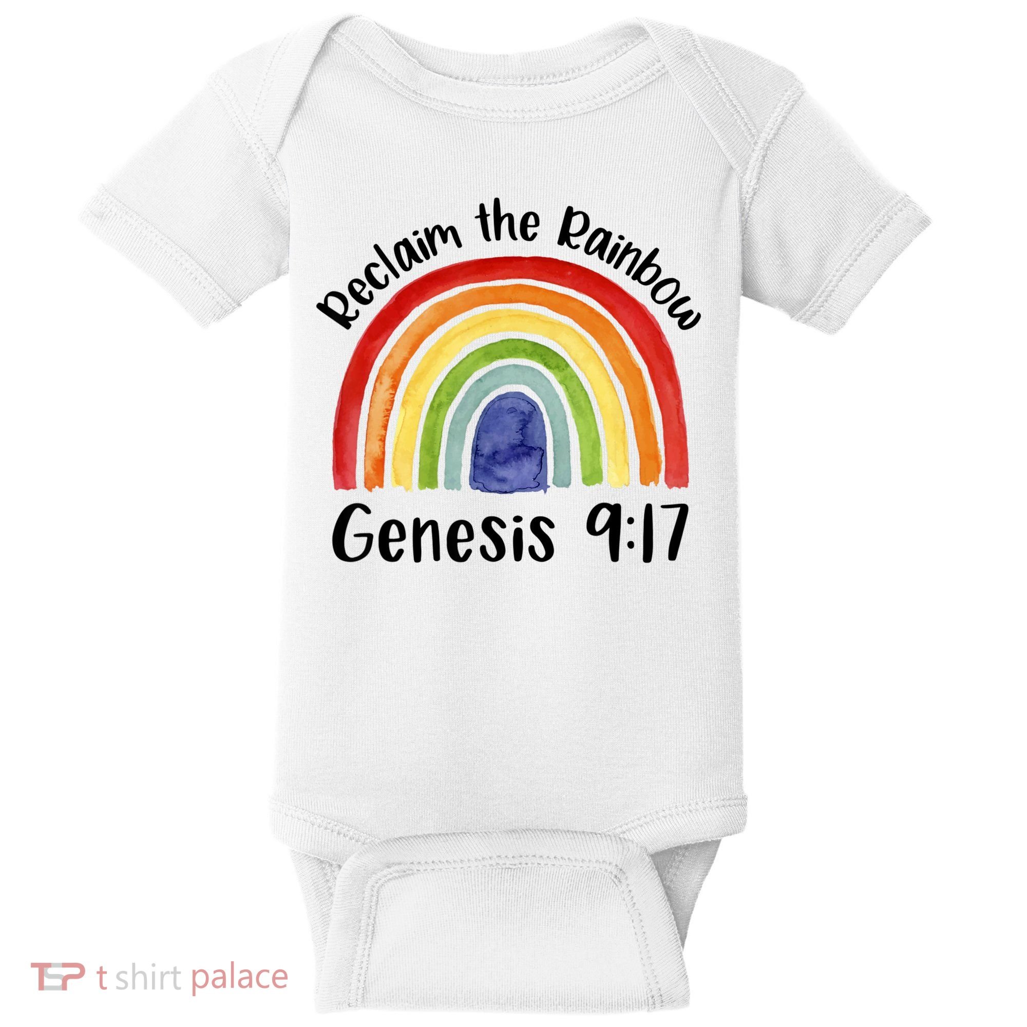 Reclaim The Rainbow Jesus Lover Christian Proverb Baby Bodysuit