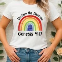 Reclaim The Rainbow Jesus Lover Christian Proverb Women's T-Shirt thumb 2