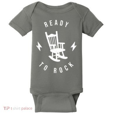 Ready To Rock Funny Rocking Chair Baby Bodysuit
