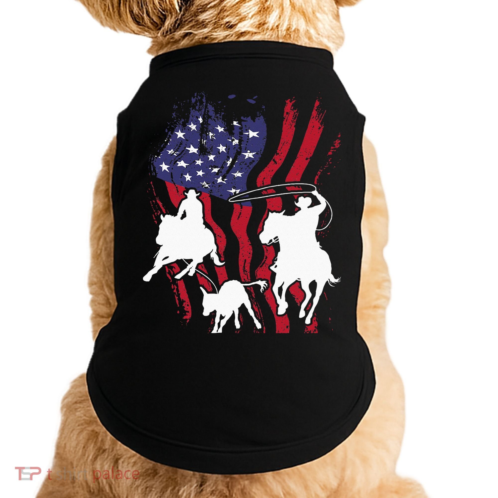 Rodeo Team Roping Horse Riding Equestrian Header Heeler Doggie Tank