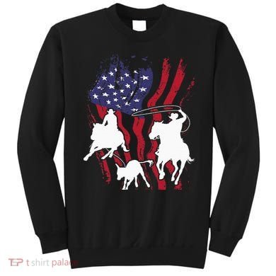 Rodeo Team Roping Horse Riding Equestrian Header Heeler Sweatshirt