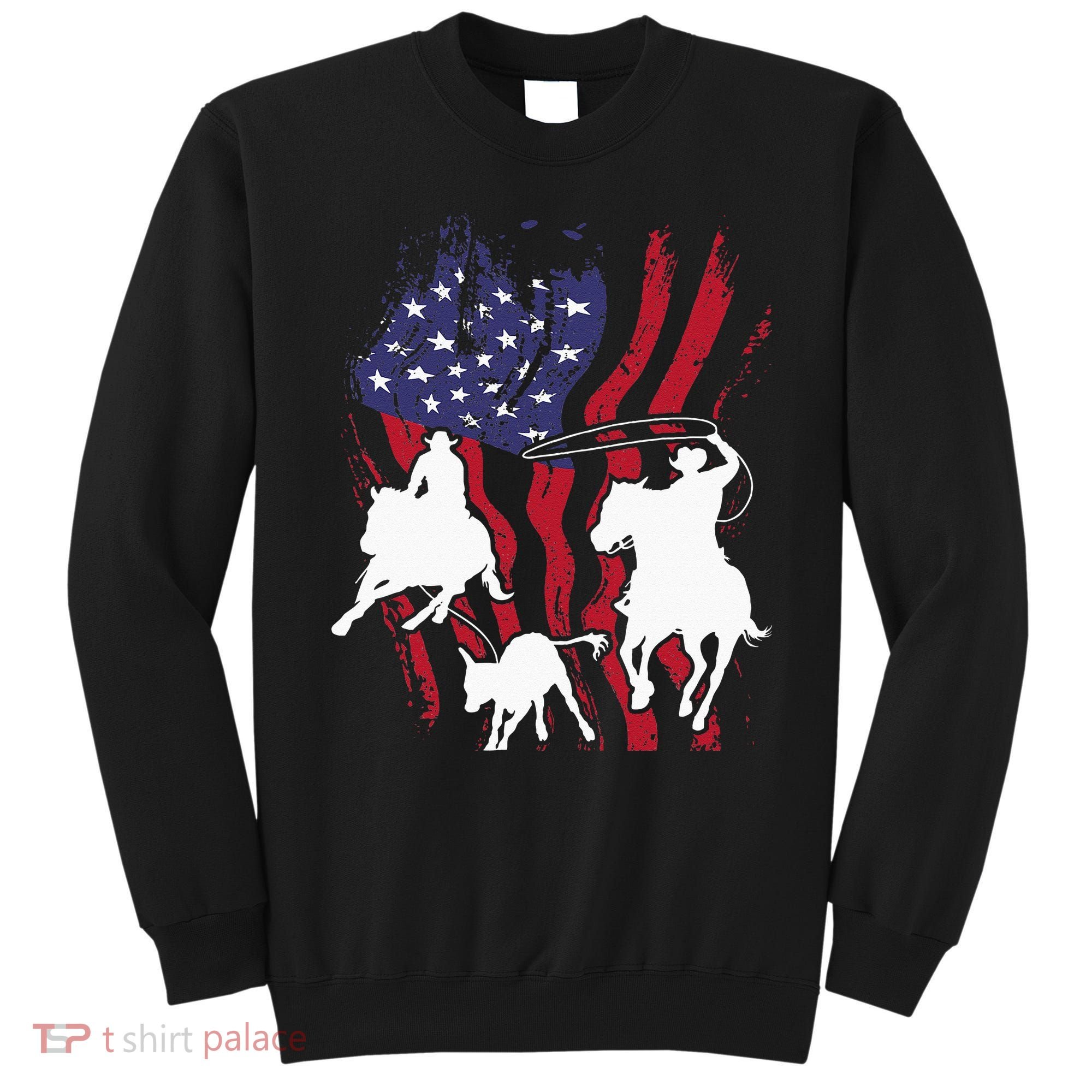 Rodeo Team Roping Horse Riding Equestrian Header Heeler Sweatshirt