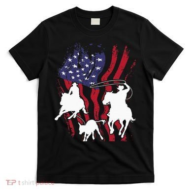 Rodeo Team Roping Horse Riding Equestrian Header Heeler T-Shirt