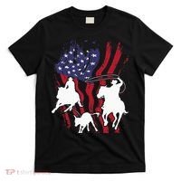 Rodeo Team Roping Horse Riding Equestrian Header Heeler T-Shirt thumb 0
