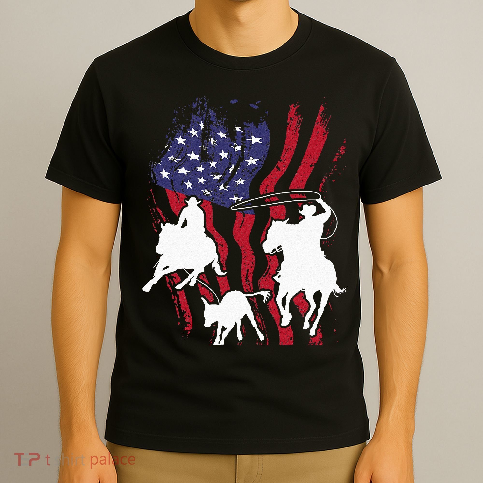 Rodeo Team Roping Horse Riding Equestrian Header Heeler T-Shirt