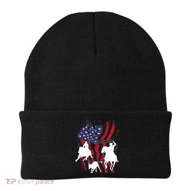 Rodeo Team Roping Horse Riding Equestrian Header Heeler Beanie