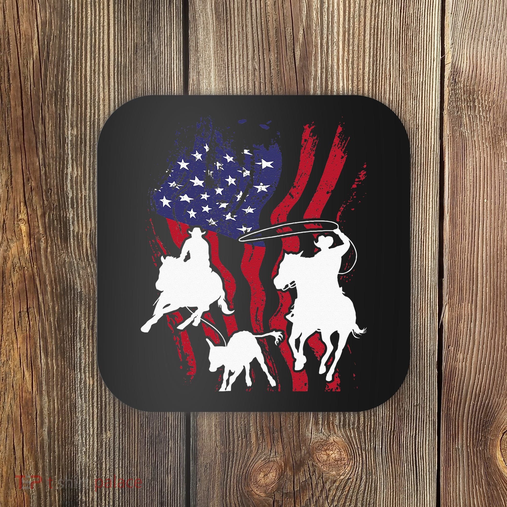 Rodeo Team Roping Horse Riding Equestrian Header Heeler Coaster