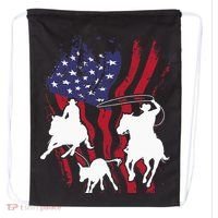 Rodeo Team Roping Horse Riding Equestrian Header Heeler Drawstring Bag thumb 0