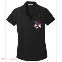 Rodeo Team Roping Horse Riding Equestrian Header Heeler Women's Dry Zone Grid Polo thumb 0