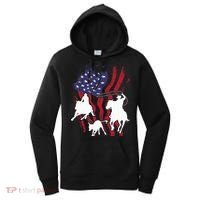 Rodeo Team Roping Horse Riding Equestrian Header Heeler Women's Hoodie thumb 0