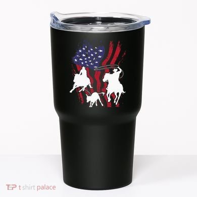 Rodeo Team Roping Horse Riding Equestrian Header Heeler Tumbler