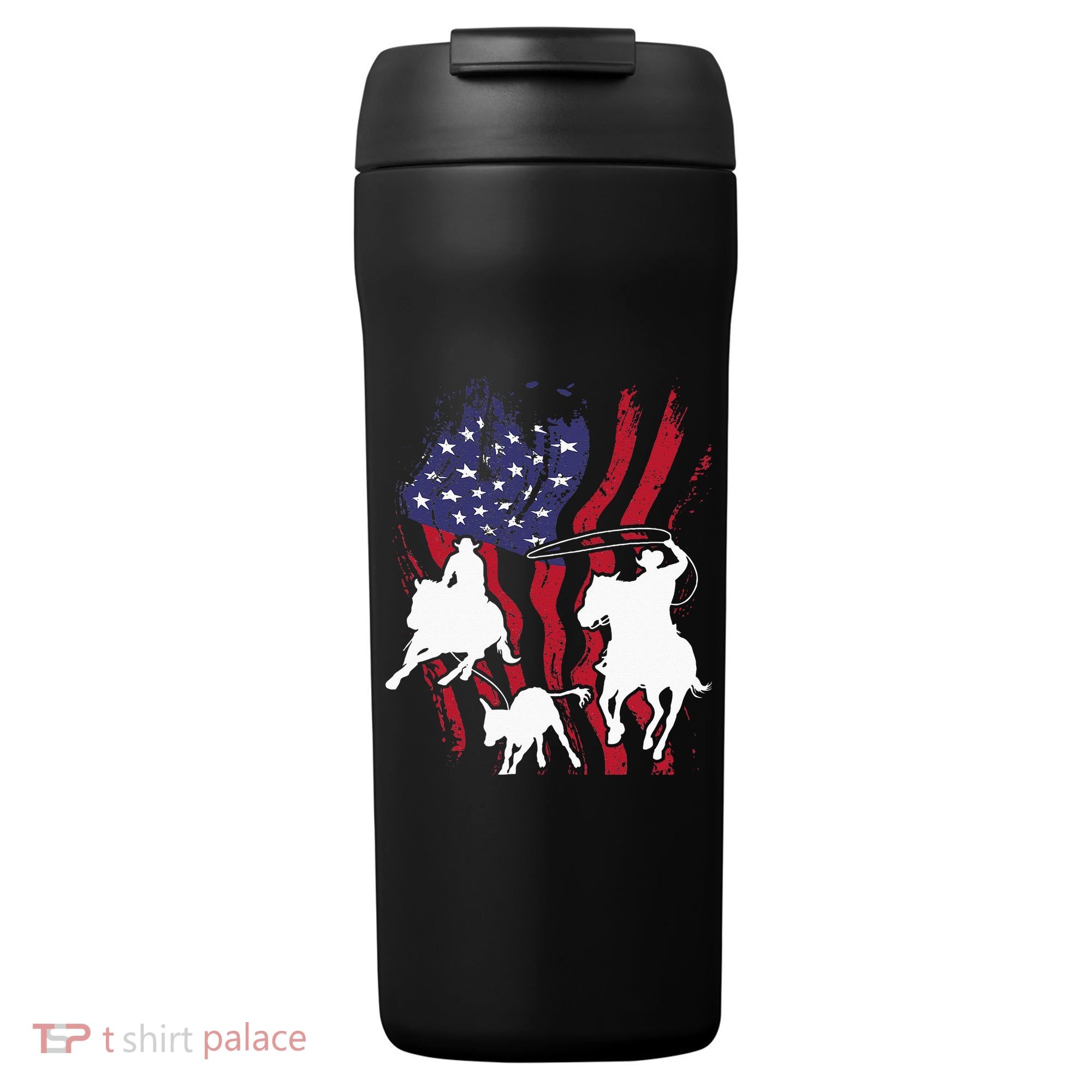 Rodeo Team Roping Horse Riding Equestrian Header Heeler 24oz Duet Stainless Steel Tumbler
