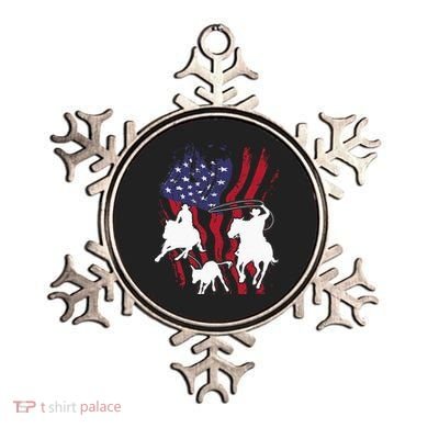 Rodeo Team Roping Horse Riding Equestrian Header Heeler Ornament