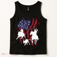 Rodeo Team Roping Horse Riding Equestrian Header Heeler Tank Top thumb 2