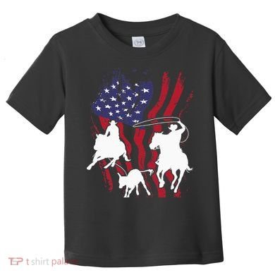 Rodeo Team Roping Horse Riding Equestrian Header Heeler Toddler T-Shirt